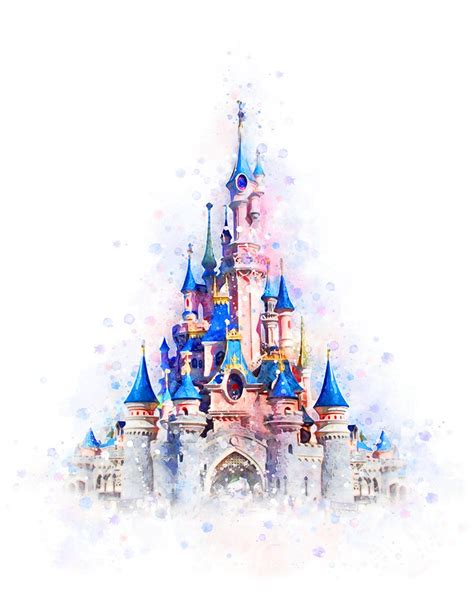 Disney Castle Art Print Disneyworld Castle Printable Disney Castle Poster Disney Princess ...