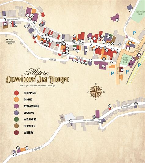 a map of the town of downtown jesua, with all its streets and parking spots