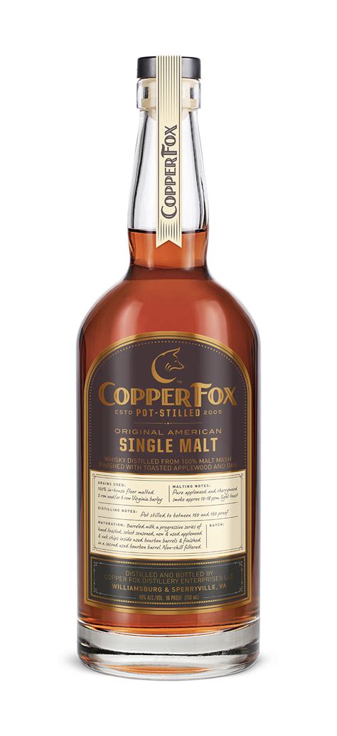 Copper Fox Distillery — Copper Fox American Single Malt