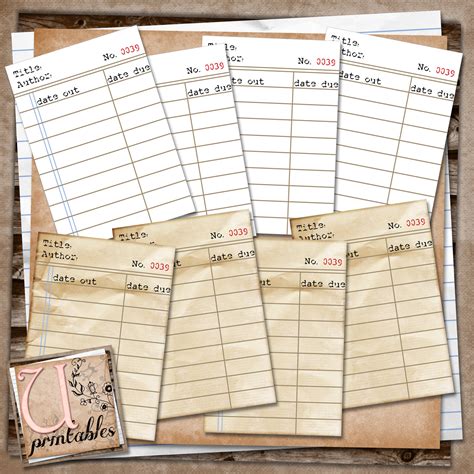 RebeccaB Designs: FREE Printable - Journaling Library Cards