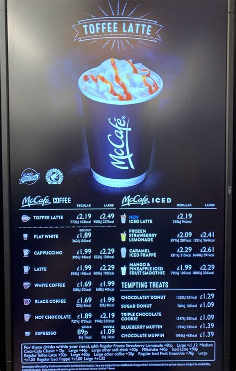 mcdonalds-coffee-menu - Fast food menu & prices UK