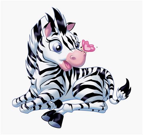 Clipart Zebra Mother Baby - Cartoon Zebra, HD Png Download , Transparent Png Image - PNGitem