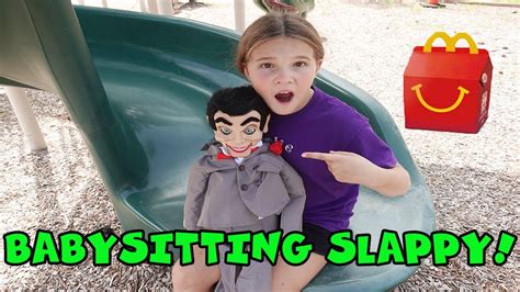 Babysitting Slappy! Slappy Goes To Mcdonalds! - YouTube