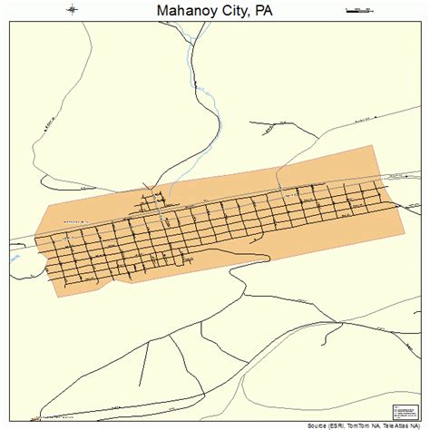 Mahanoy City Pennsylvania Street Map 4246592