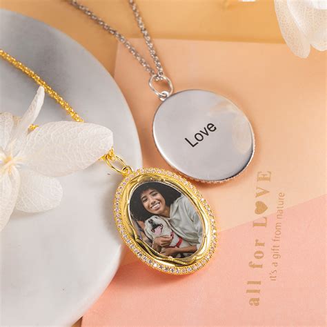 Custom Photo Necklace with Engraving