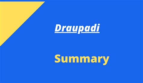 Draupadi Summary by Mahasweta Devi | Best Analysis No 1