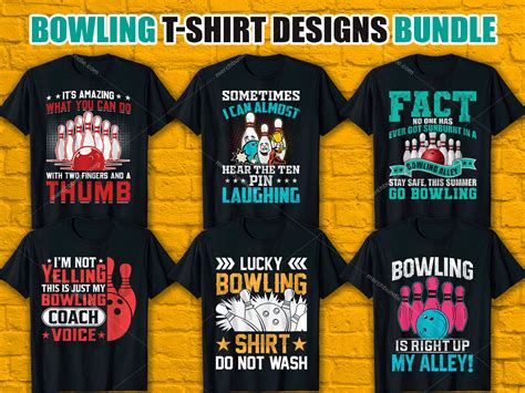 Bowling T-Shirt Design Bundle - Bowling Custom Shirt Design