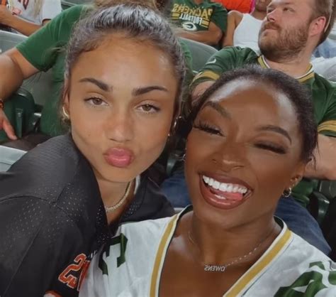 Simone Biles Decked Out in Sexy Packers Outfit at Packers Preseason ...