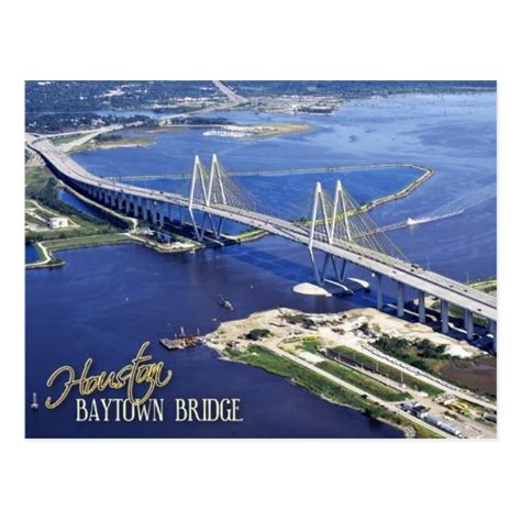 Baytown Bridge, Houston Ship Channel, Texas Postcard | Zazzle