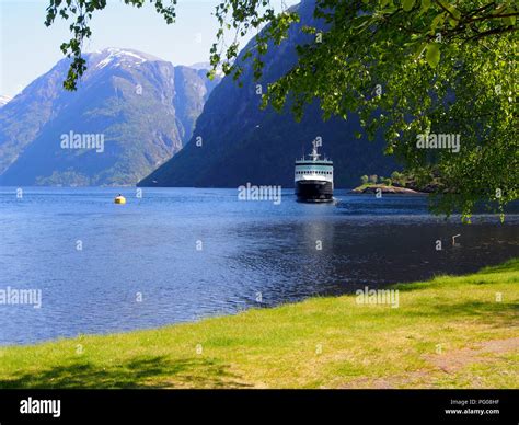 Norwegian fjord ferry Stock Photo - Alamy