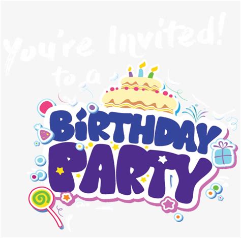 Birthday Party Png - Birthday Party Logo Png Transparent PNG ...