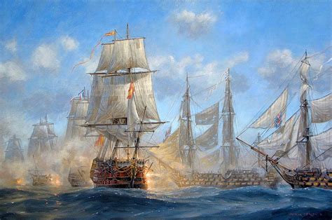 Patrick O'Brien. Battle of Trafalgar. J. Russell Jinishian Gallery, Inc. | Barcos altos ...