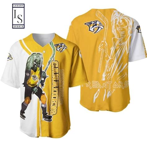 Zombie Player Nashville Predators Baseball Jersey - HomeFavo