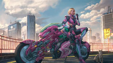 1920x1080 Resolution Motorcycle Cyberpunk Girl 1080P Laptop Full HD ...