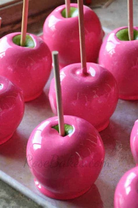 Pink Candy Apples - Rose Bakes