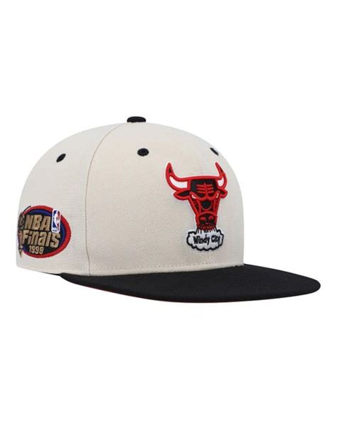 Mitchell & Ness Synthetic Cream, Black Chicago Bulls 1998 Nba Finals ...