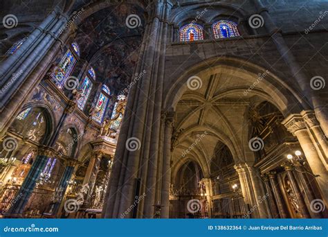 Lugo, Spain, December, 23, 2018. Interior of the Cathedral of Lugo Editorial Stock Image - Image ...