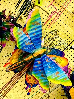 Metal Butterfly | Garden decoration. Metal butterfly on stak… | Flickr
