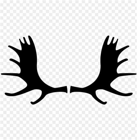 Moose Antlers Silhouette - Cutline Craft Antlers Animals Deer Style 6511 Craft PNG Transparent ...