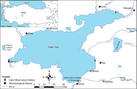 Location map of the Lake Van that including meteorological and lake... | Download Scientific Diagram