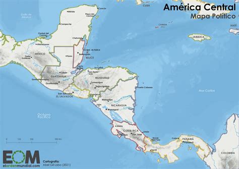 Fatídico Correlación Sótano mapa mudo politico america central ...