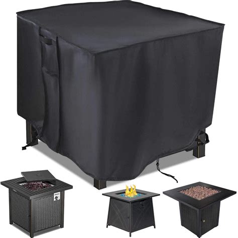 Gas Fire Pit Table Cover Square - Waterproof Windproof Anti-UV Heavy ...