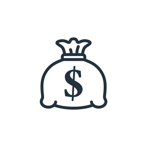 Money bag icon vector isolated on white background for your web and mobile app design, Money bag ...