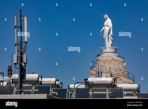 Our Lady of Lebanon statue, Harissa, Lebanon Stock Photo - Alamy