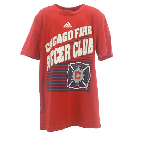 Chicago Fire Official MLS Apparel Climalite Kids Youth Size Athletic T ...