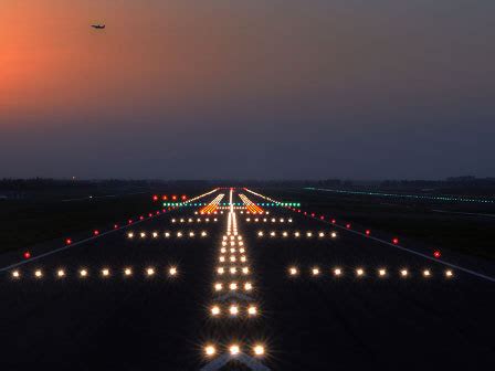 Airport Lights At Night