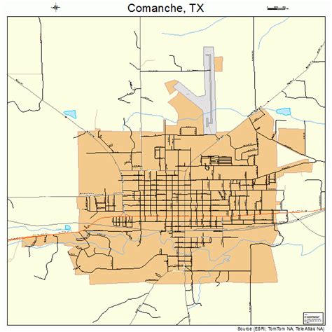 Comanche Texas Street Map 4816192