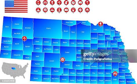 Nebraska Counties Map Photos and Premium High Res Pictures - Getty Images