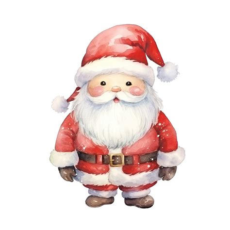 Watercolor Santa Claus Christmas, Christmas Illustration, Watercolor, Watercolor Christmas PNG ...