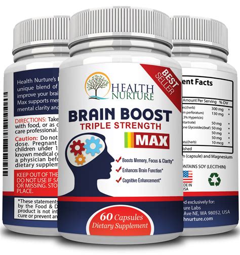 HEALTH NURTURE Brain Boost Maximum Strength - Best Brain Supplement ...