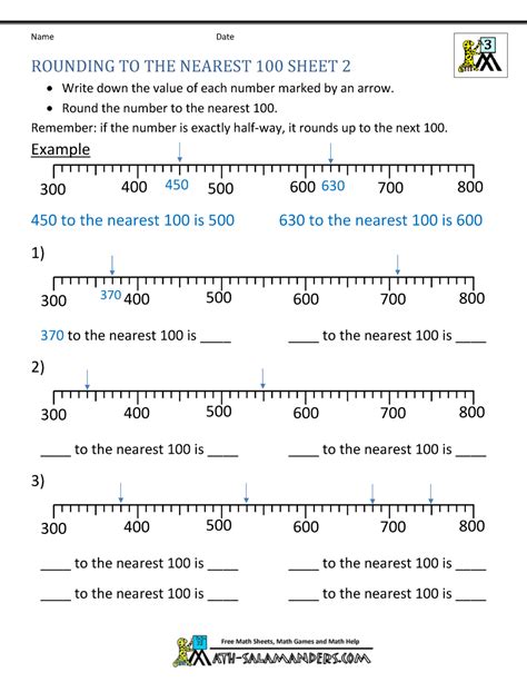 Rounding To The Nearest Whole Number Worksheet