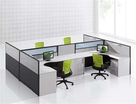 32mm modern office cubicles for 4 seats