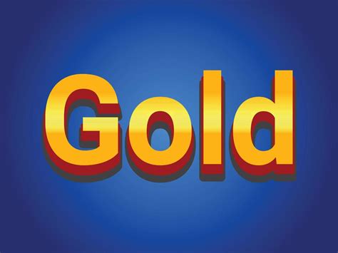 GOLD text effect template with 3d bold style use for logo 11245673 ...