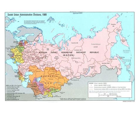 Soviet union map - Map Soviet union (Eastern Europe - Europe)