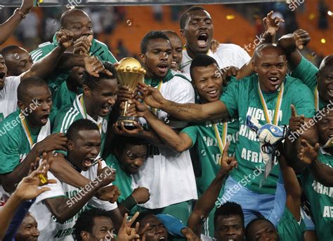 Nigeria National Soccer Team Players Celebrate Editorial Stock Photo ...