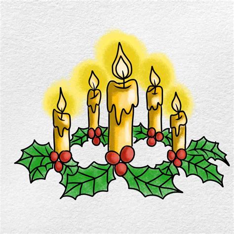 Advent Wreath Drawing - HelloArtsy