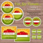 Tomato canning jars labels for your Farmers Market Stand | Free printable labels & templates ...