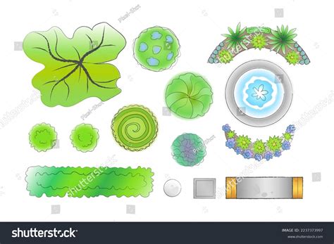 Group Elements Landscape Design Park On Stock Vector (Royalty Free) 2237373997 | Shutterstock