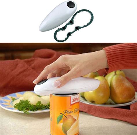 Electric Can Opener Automatic Cordless Hands Free Battery Operated Jar Tin Open Tool Smooth Edge ...