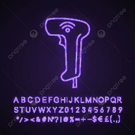 Wireless Barcode Scanning Neon Light Icon Commerce Price Abc Vector, Commerce, Price, Abc PNG ...