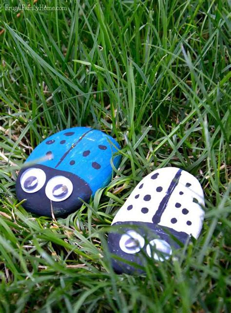 Kids Craft, Ladybug Rocks