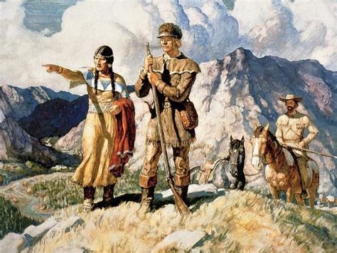 Sacagawea with Lewis and Clark During Their Expedition of 1804-06 Giclee Print by Newell Convers ...