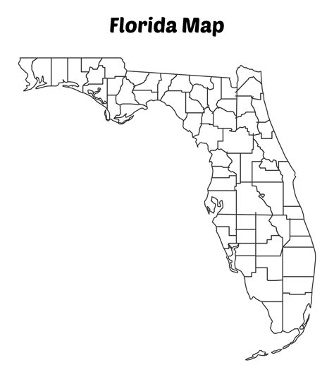 Printable Florida Maps State Outline County Cities - Bank2home.com