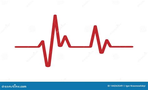 Heartbeat - Vector Icon Heartbeat Line. Heartbeat Icon For Medical Apps. Heart Beat In Red Color ...