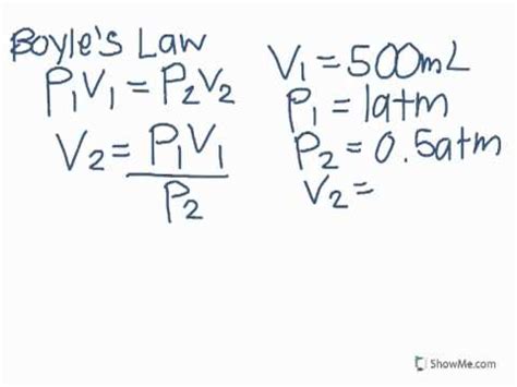 Boyle's Law calculation - YouTube