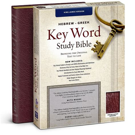 Hebrew Greek Key Study Bible King James Version - Study Poster